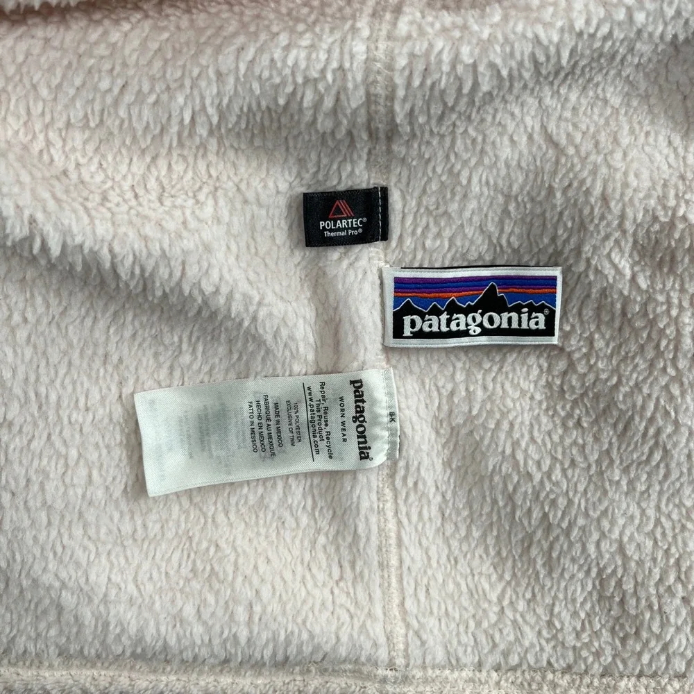Patagonia Girls Re-Tool Snap-T Fleece Pullover Pink Large 12 Thermal Gorpcore